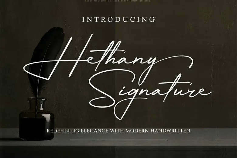 Hethany Signature Font