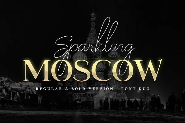 Sparkling Moscow Font Duo