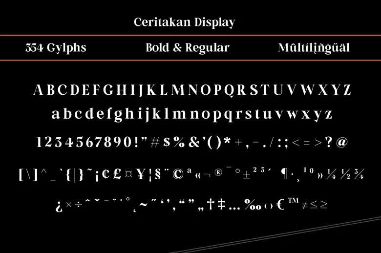 Ceritakan Display Font