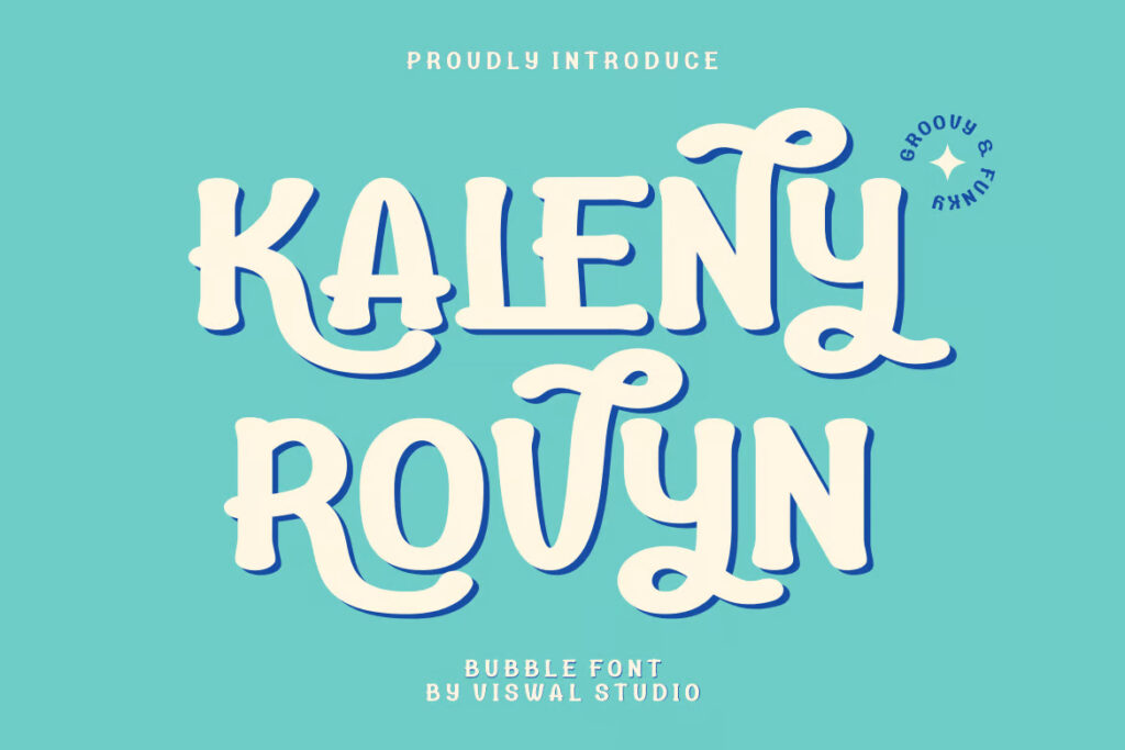 Kaleny Rovyn - Groovy & Funky Font
