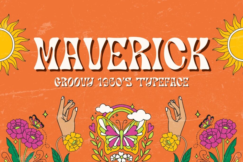 Maverick - Groovy 1960's Inspired Typeface