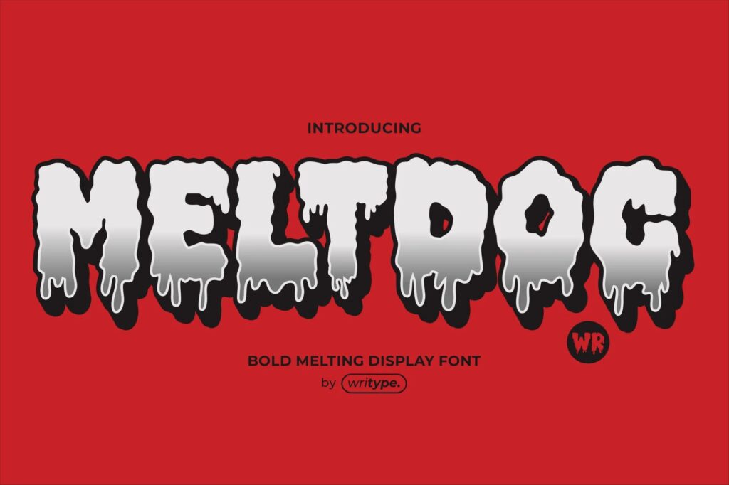 Meltdog - Melted Display Font
