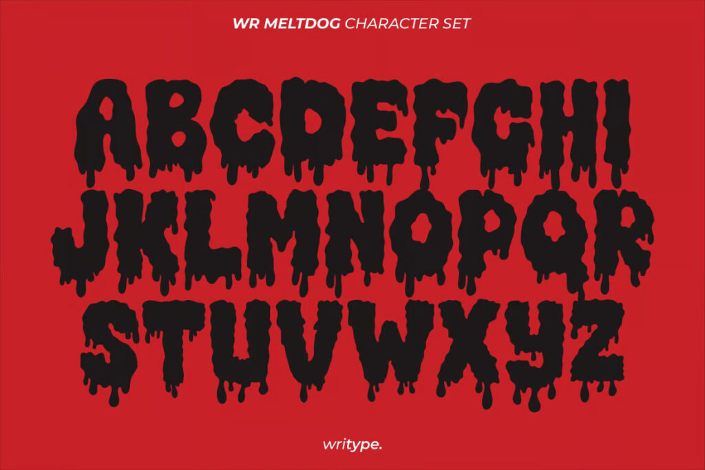 Meltdog - Melted Display Font
