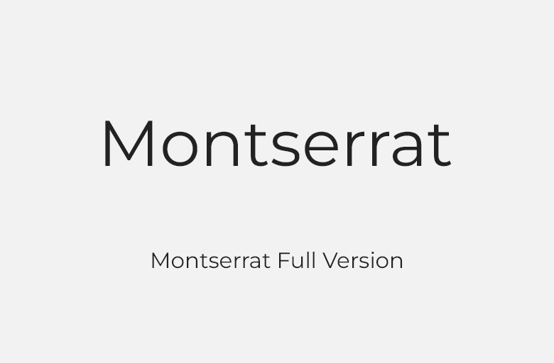 Montserrat Font Family