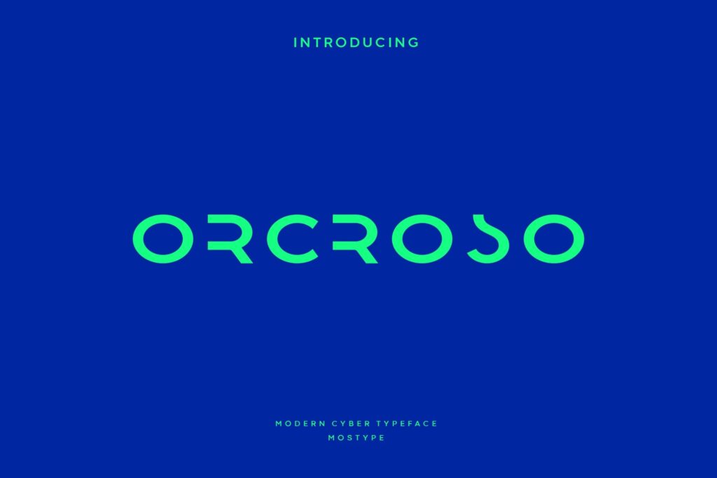 Orcroso - Modern Futuristic Typeface
