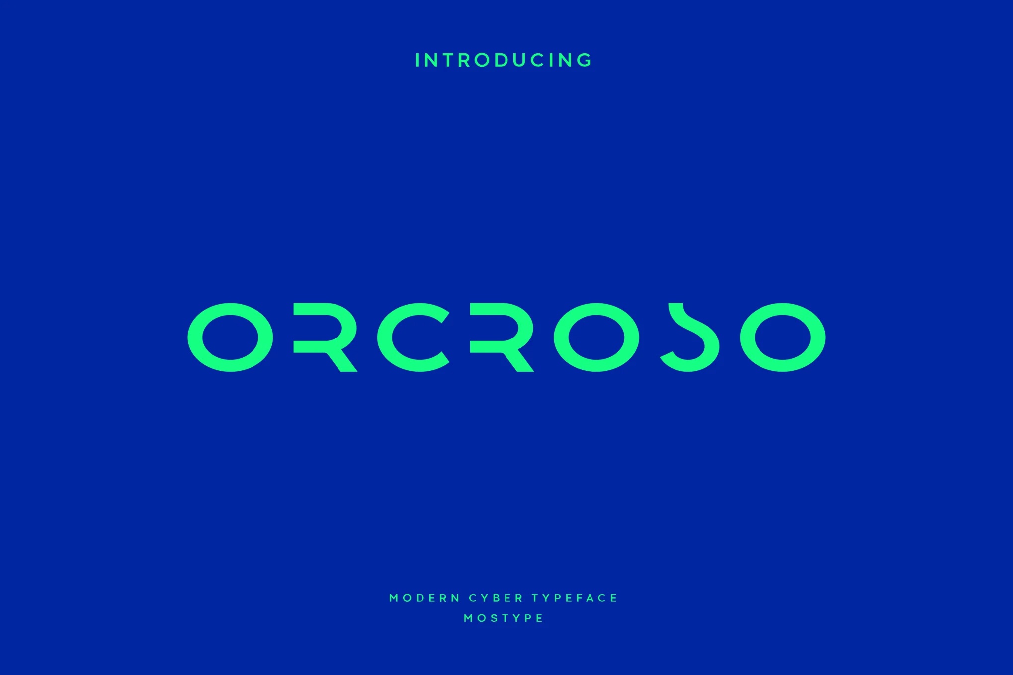 Orcroso - Modern Futuristic Typeface