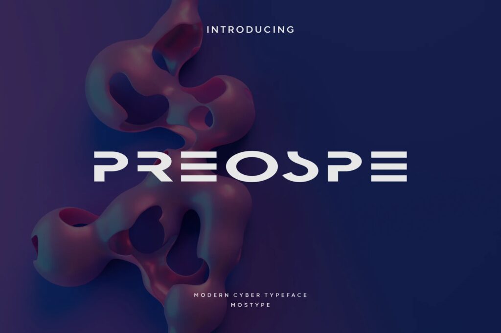 Preospe - Modern Futuristic Typeface
