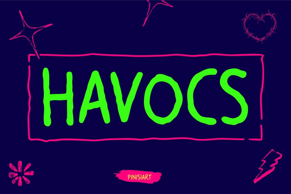 Quirky Vibrant Font - Havocs