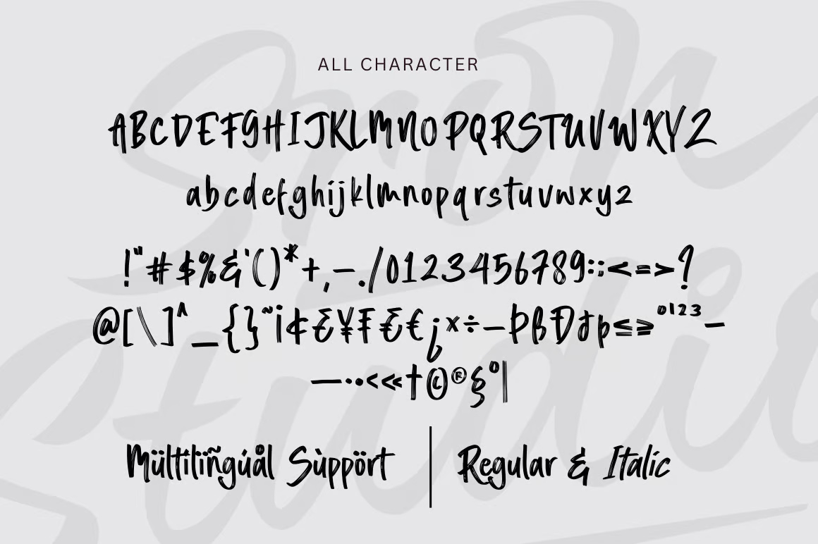 Ramidots - Handbrush Font