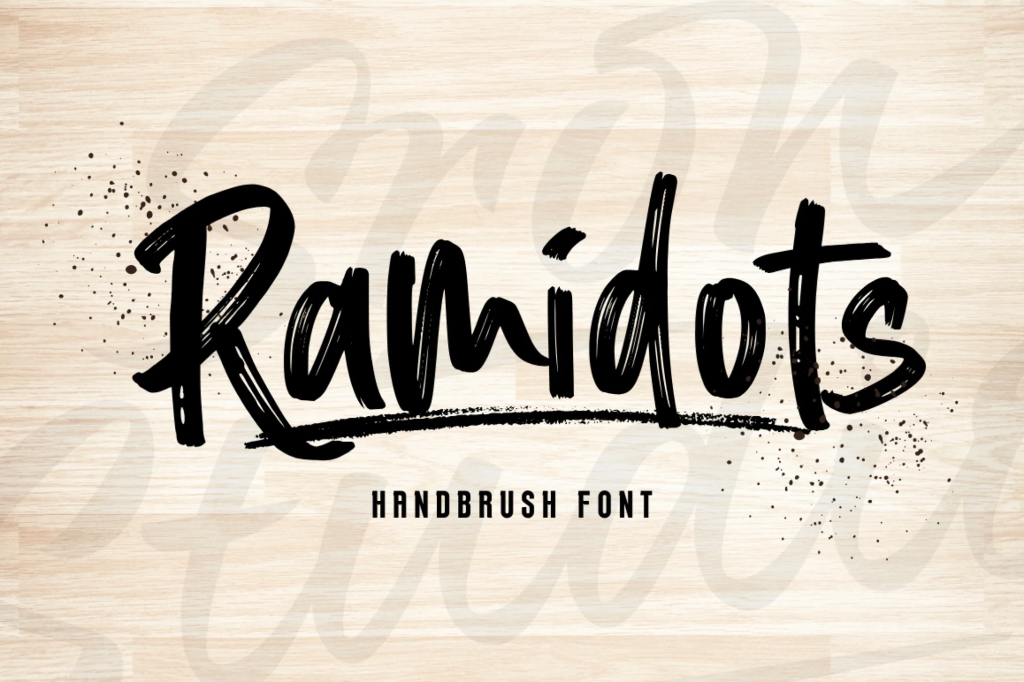 Ramidots - Handbrush Font