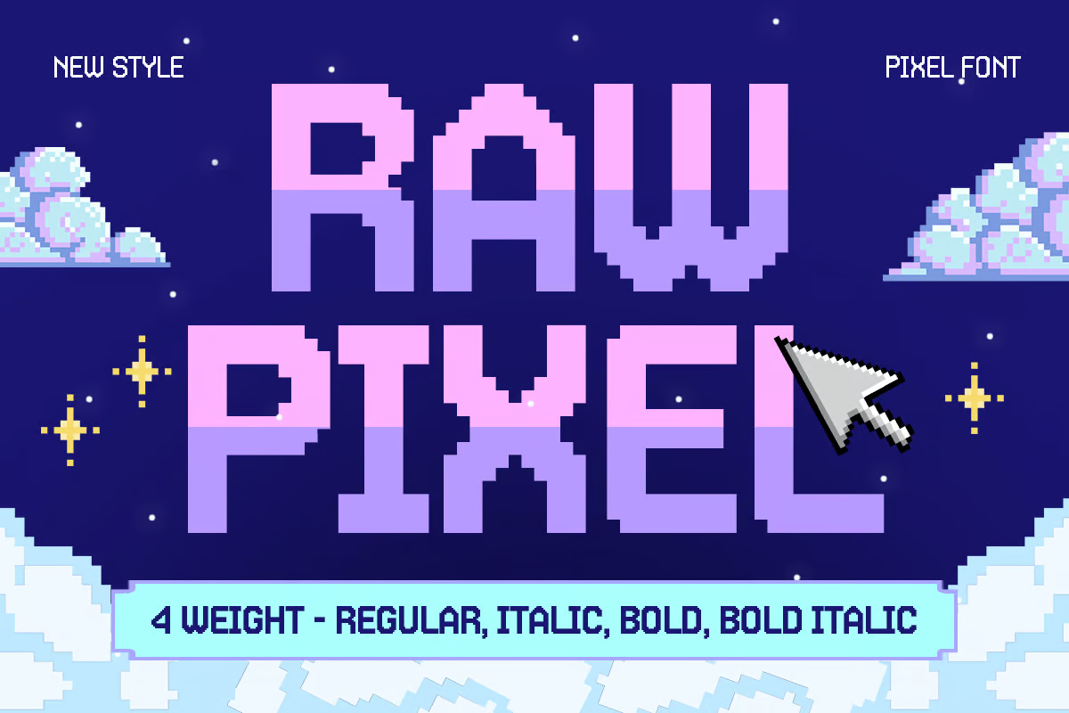 Raw Pixel - Bitmap Pixel Font