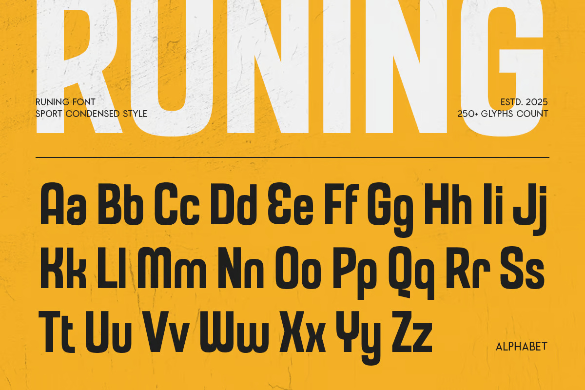 Runing Sport Condensed Font
