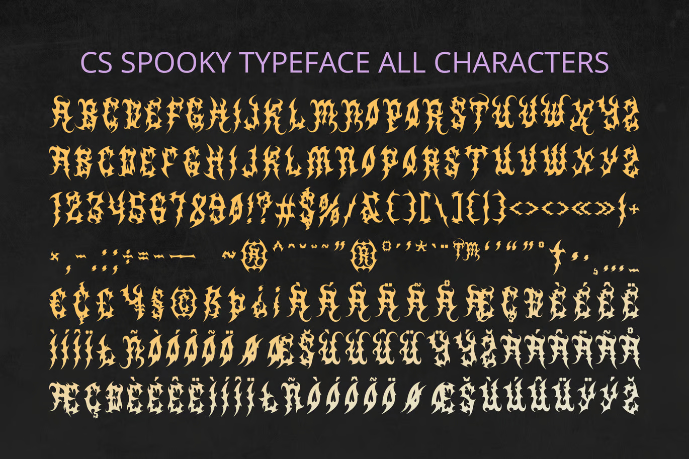 Spooky – Black Metal Font