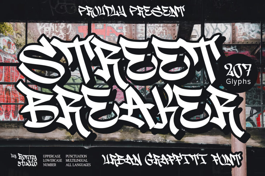 Street Breaker Bold Urban Graffiti Font