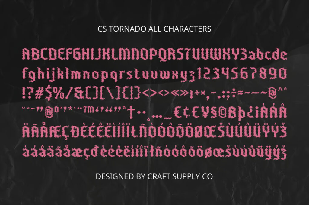 Tornado Black Metal Font