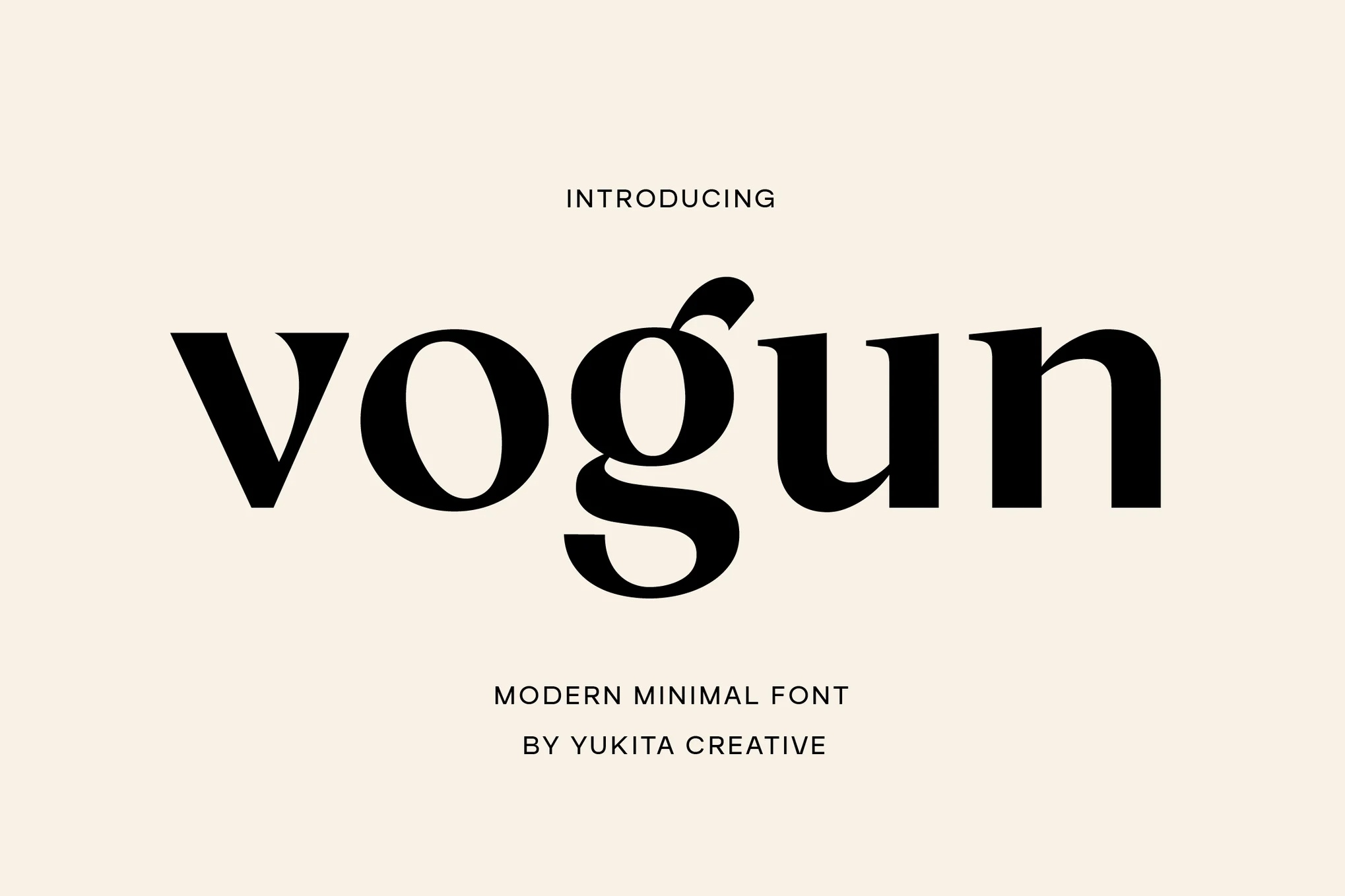 Vogun Minimal Modern Font