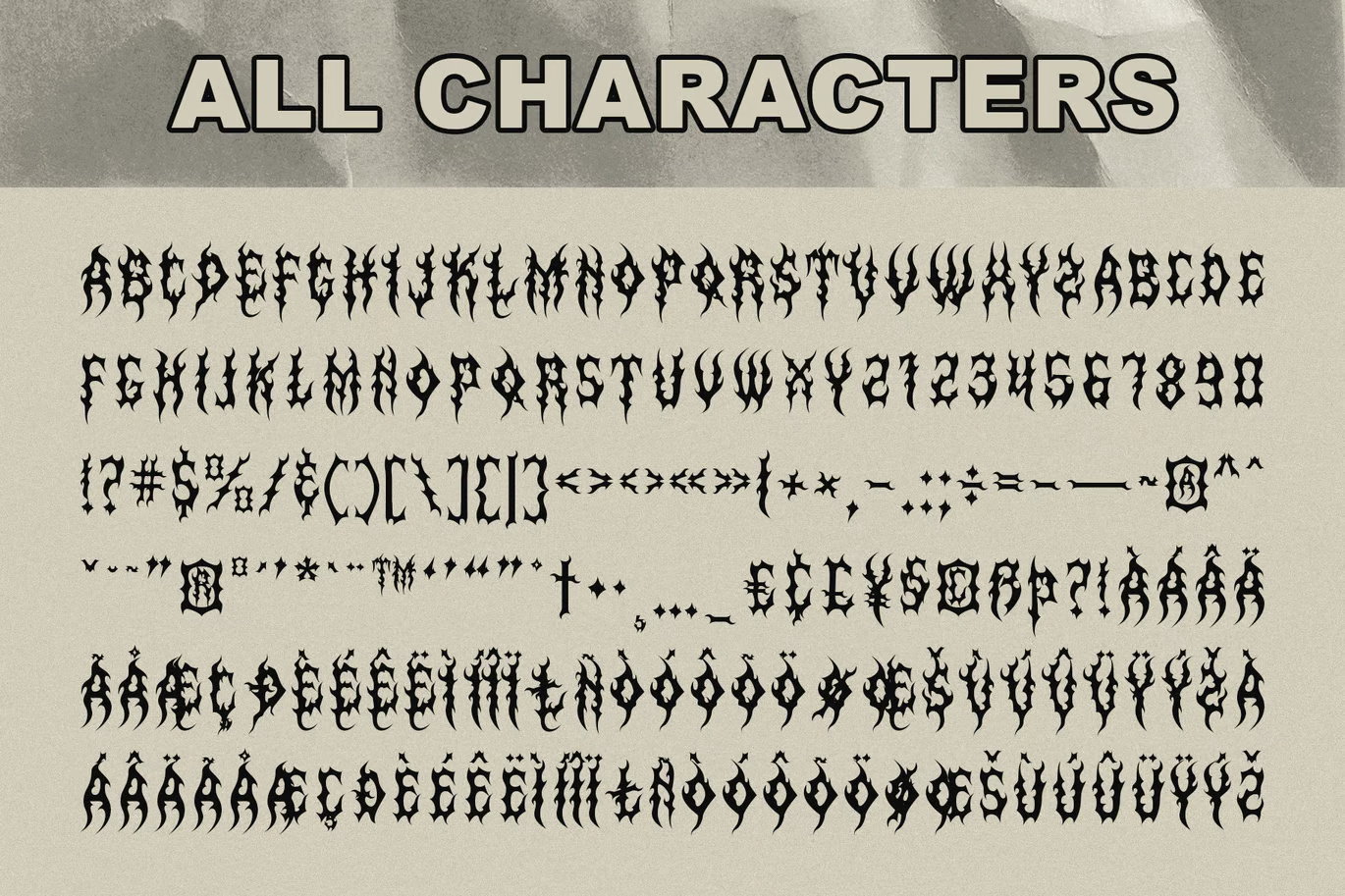 Wildfire – Black Metal Font
