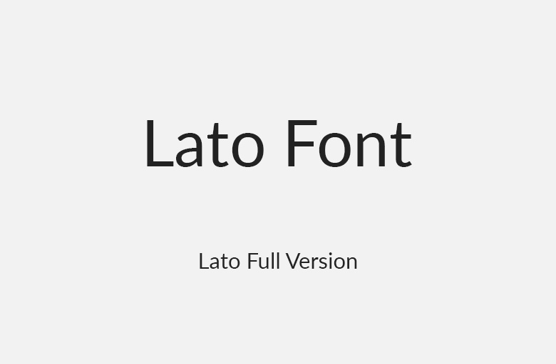 Lato Font Family