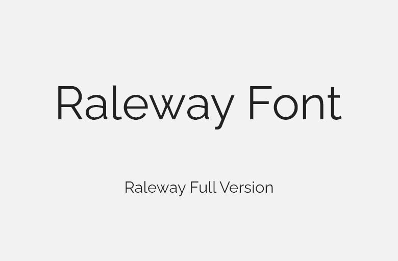 Raleway Font Family