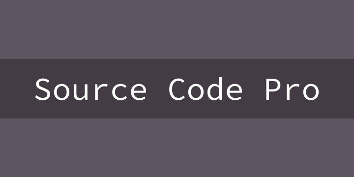 Source Code Pro Font Family