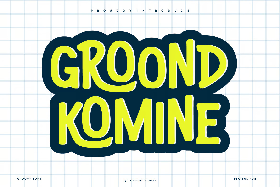 Groond Komine - Groovy & Playful Font