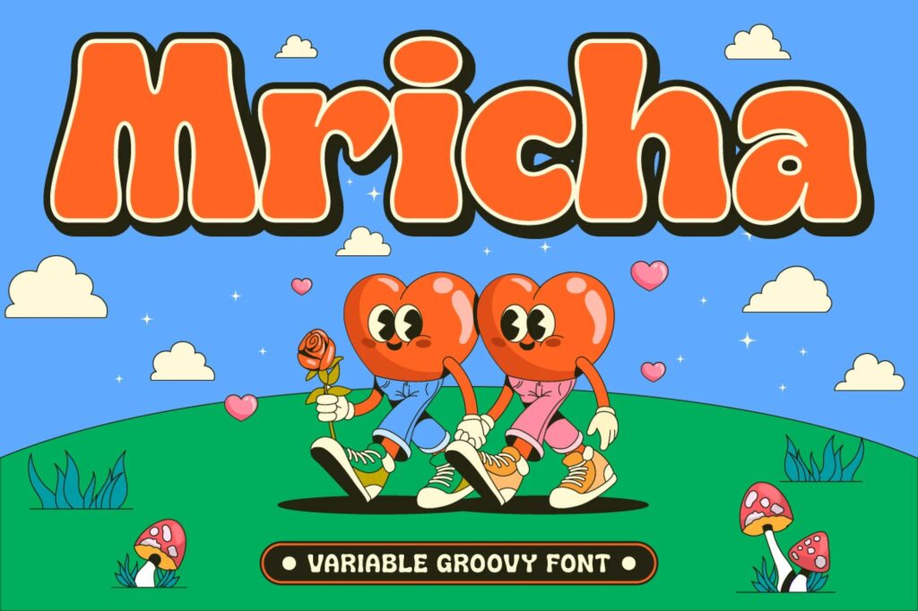 Groovy Mricha - Vintage Playful Font Family