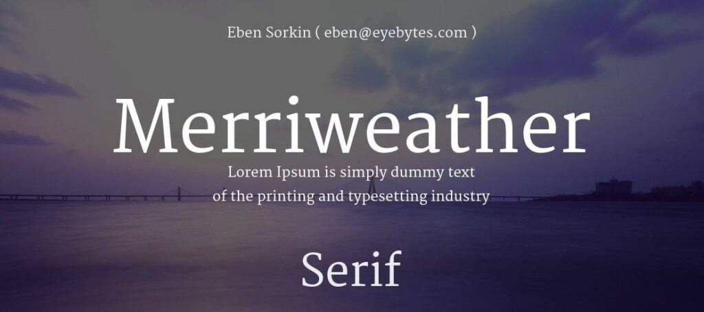 Merriweather Font Family