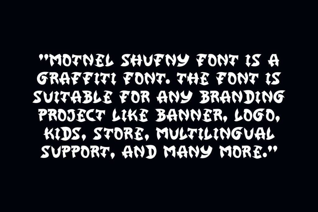 Motnel Shufny - Graffiti & Punk Font
