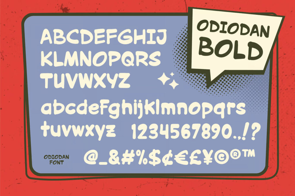 Odiodan - Comic Strip Font
