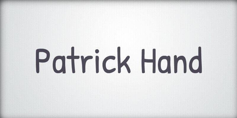 Patrick Hand Font Family