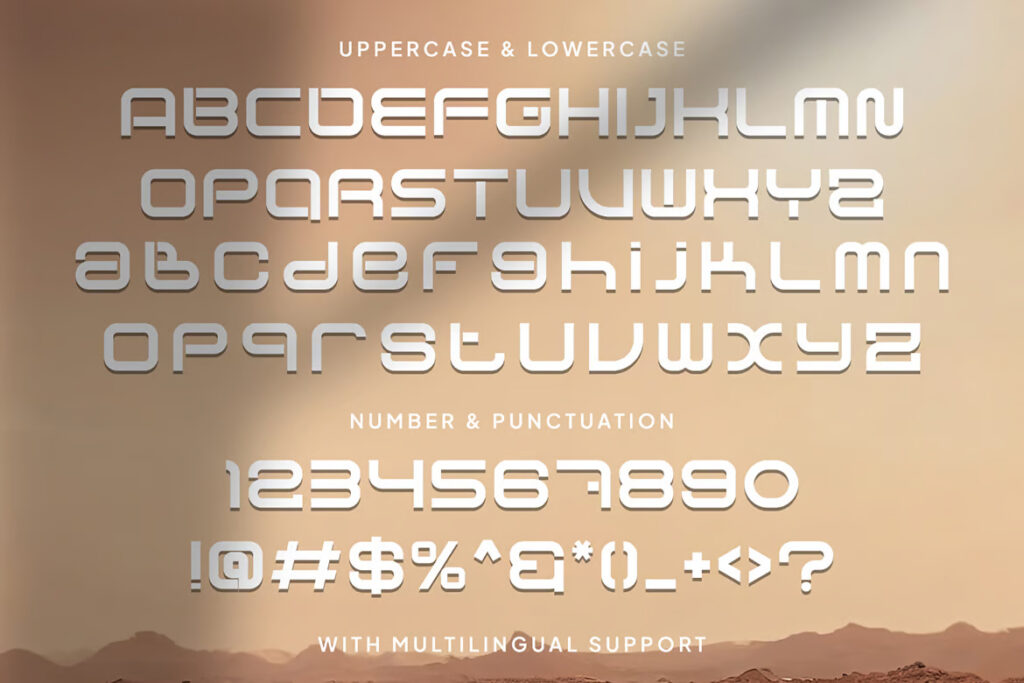 Puertos - Geometric Futuristic Display Font