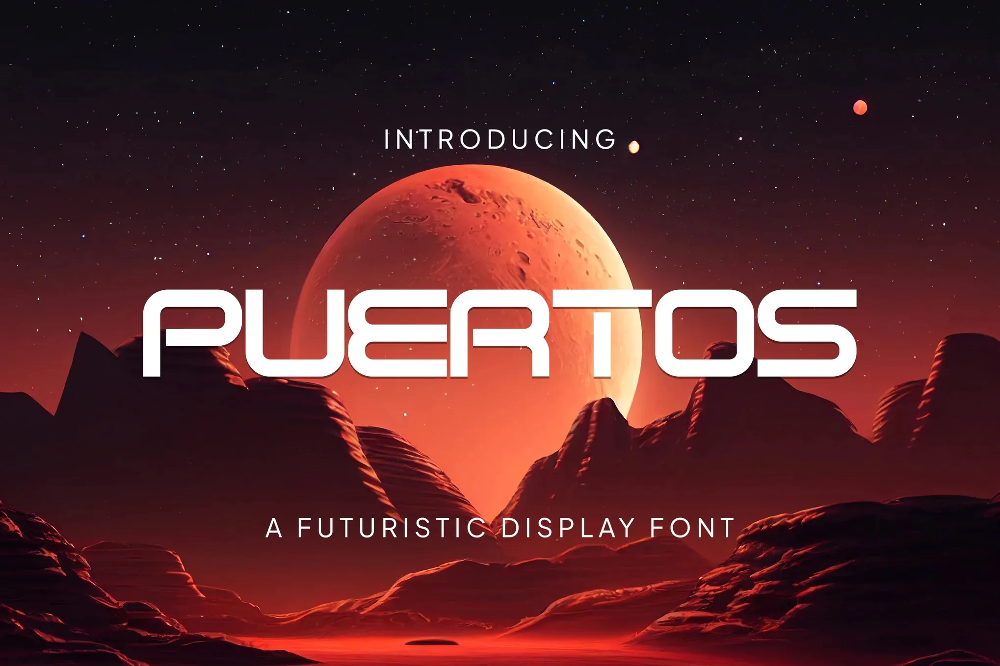 Puertos - Geometric Futuristic Display Font