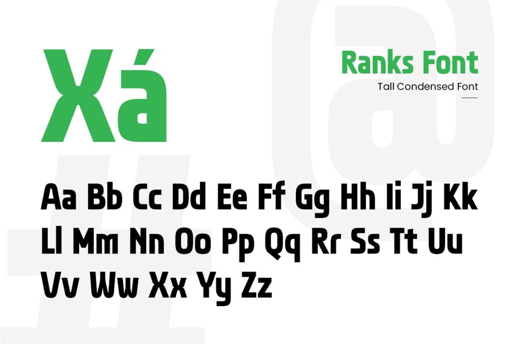 Ranks - Tall Condensed Font