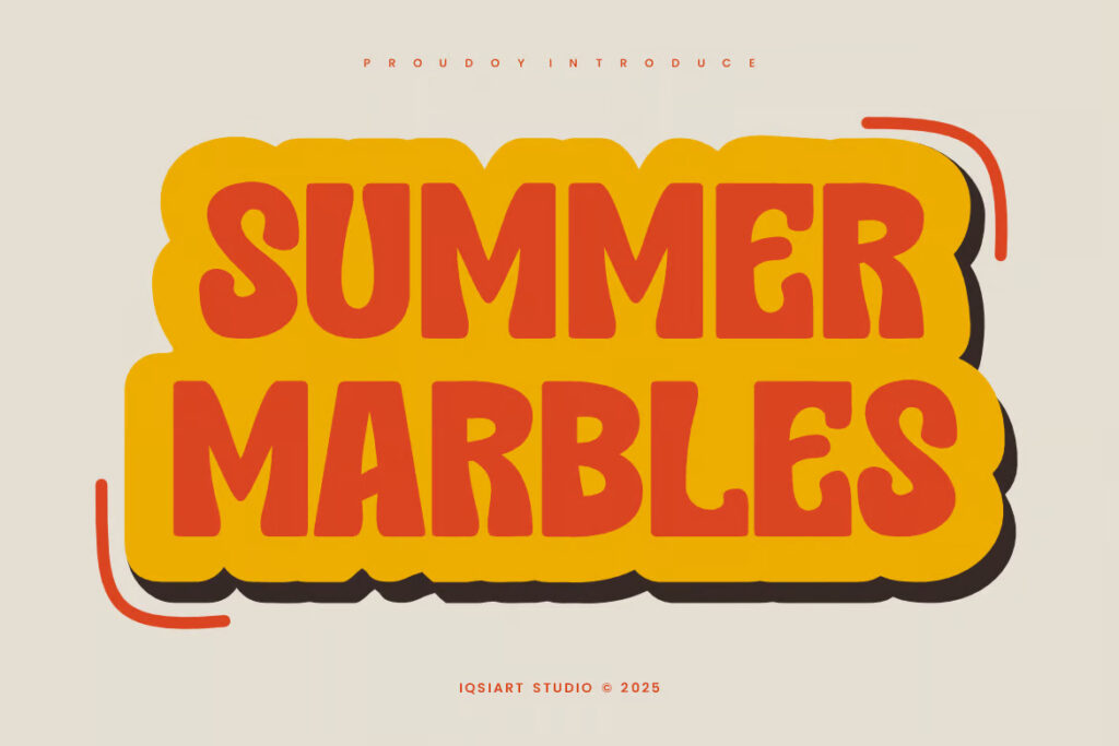 Summer Marbles - Beach & Retro Vibes Font
