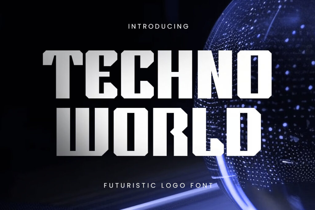 Techno World - Futuristic Logo Font