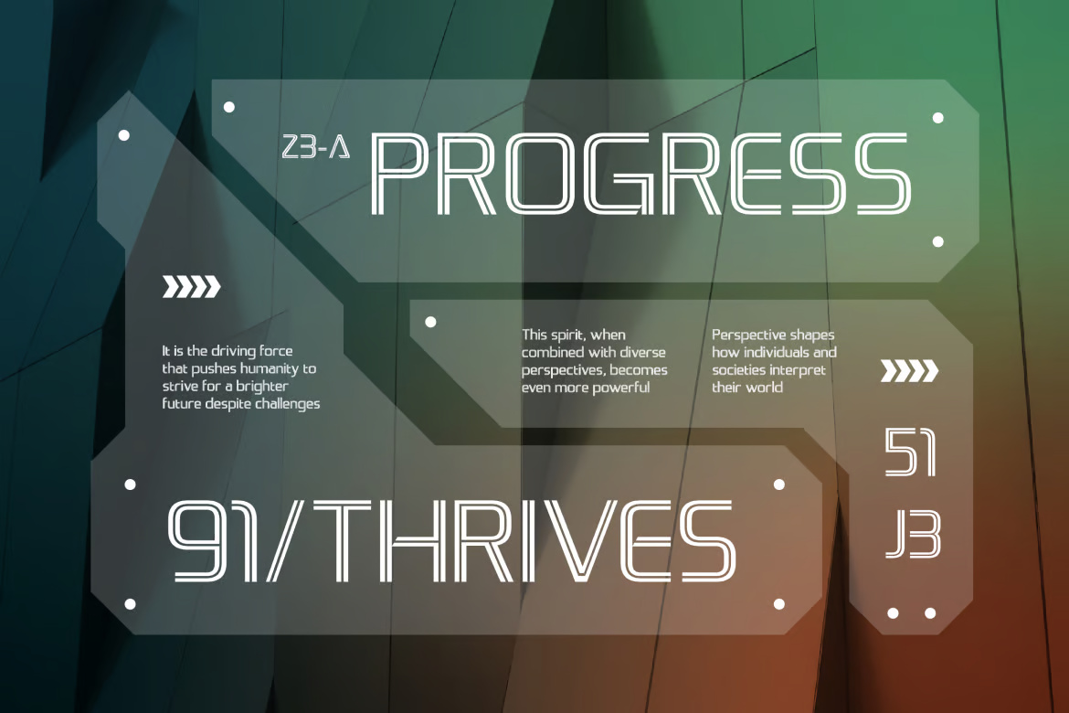 Thryon Cyberpunk Typeface Font
