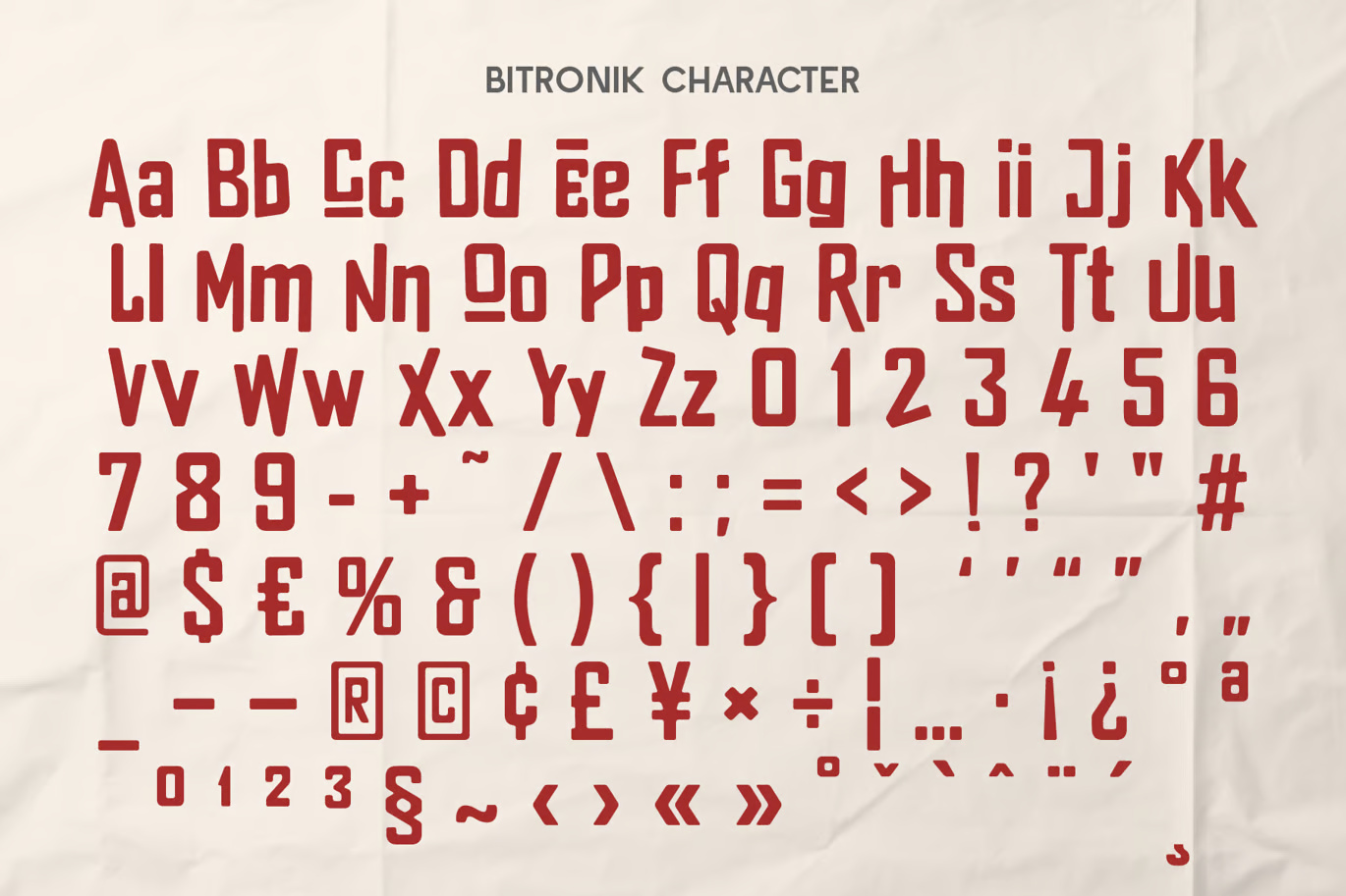 Bitronic Condensed Display Font