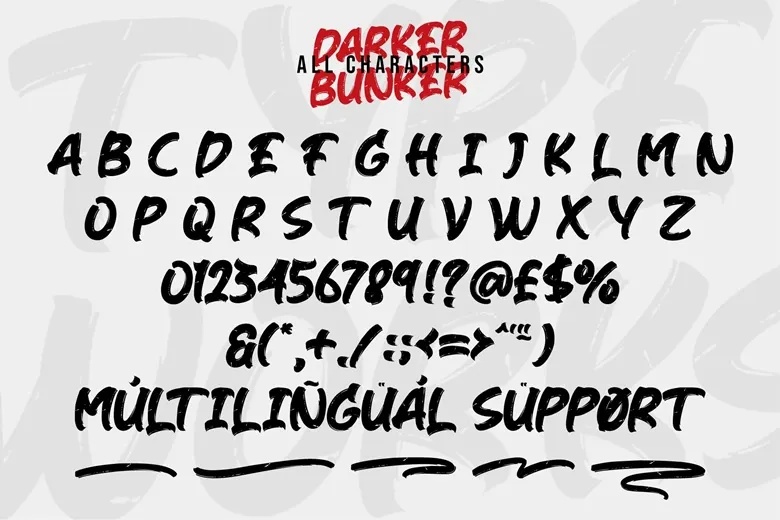 Darker Bunker Font
