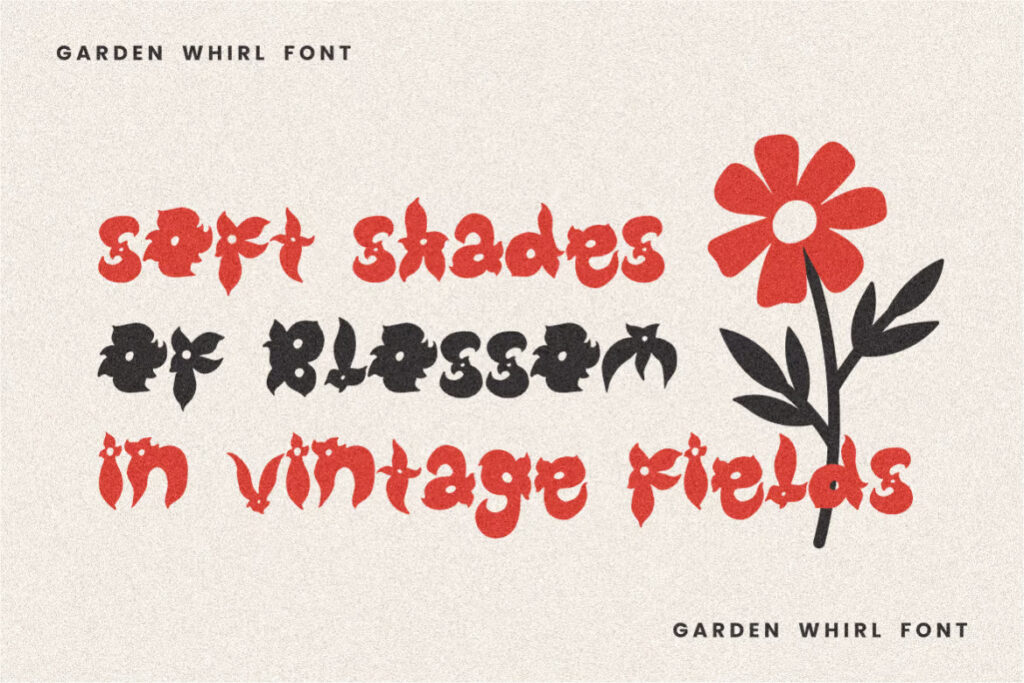 Garden Whirl Display Font