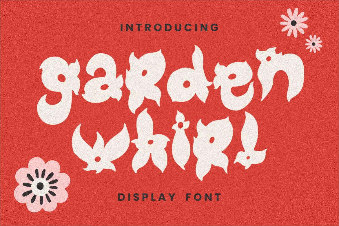 Garden Whirl Display Font