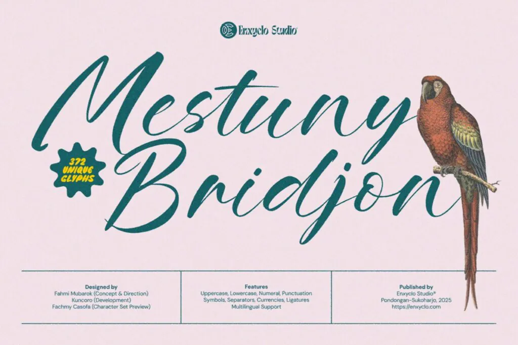 Mestuny Bridjon Modern Brush Script Font