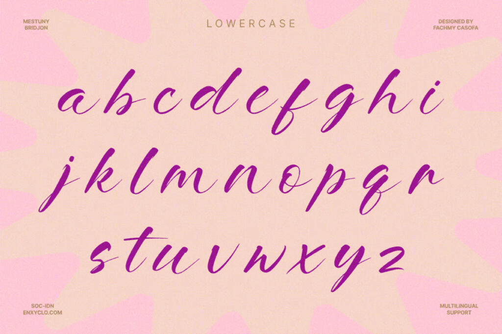 Mestuny Bridjon Modern Brush Script Font