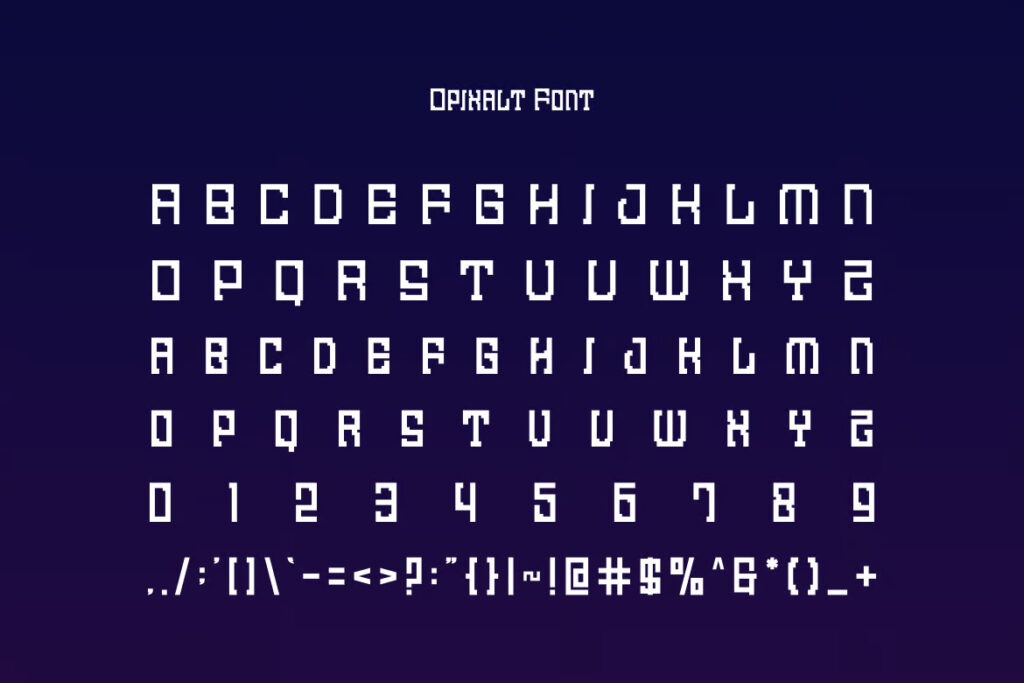 Opixalt Modern Pixel Logo Font