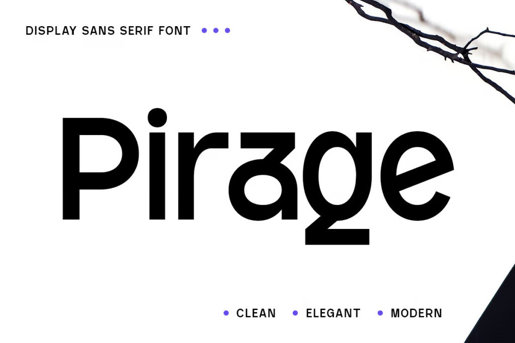 Pirage Modern Geometry Display Sans Serif Font