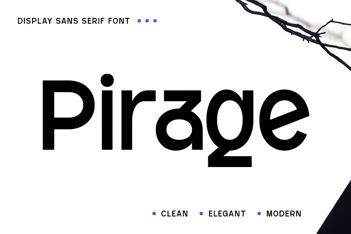 Pirage Modern Geometry Display Sans Serif Font