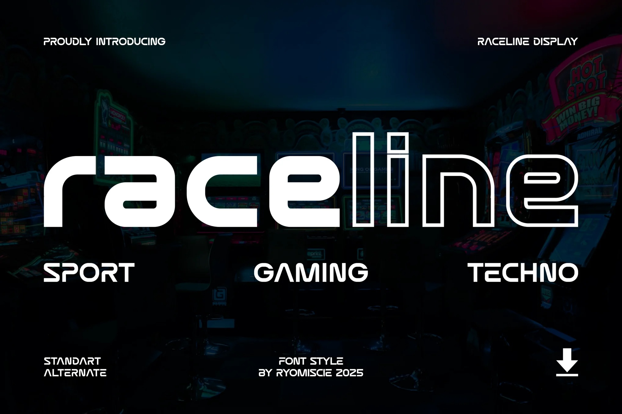 Raceline Sport And Display Font