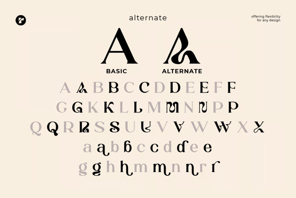 Raffin Modern Serif Refined Charm Branding Font