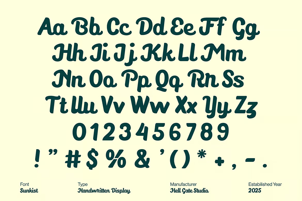 Sunkist Font