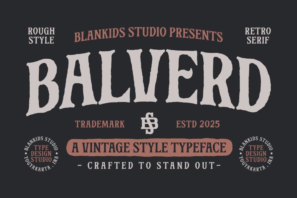 Balverd a Vintage Style Typeface