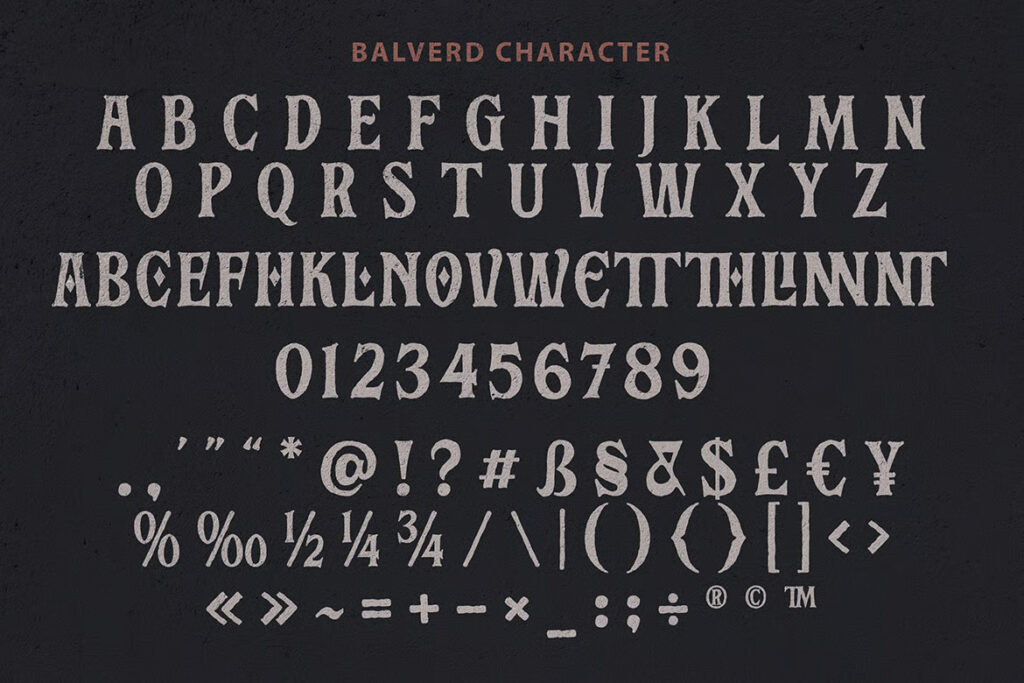 Balverd a Vintage Style Typeface